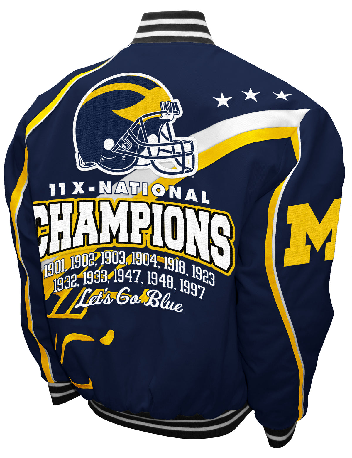 Michigan Wolverines Robe Michigan Wolverines Blue Franchise Club Commemorative 11-Time National ...