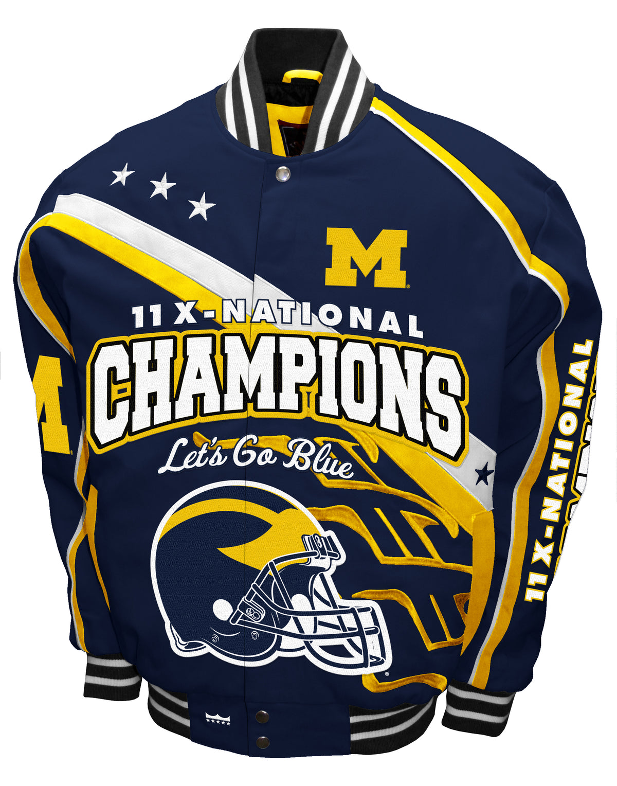 Michigan Wolverines Robe Michigan Wolverines Blue Franchise Club Commemorative 11-Time National ...