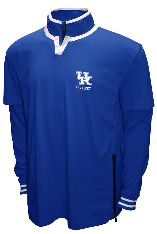 Kentucky Wildcats Franchise Club 3-in-1 Double-Down T-Shirt & Quarter-Zip Pullover Set - Blue