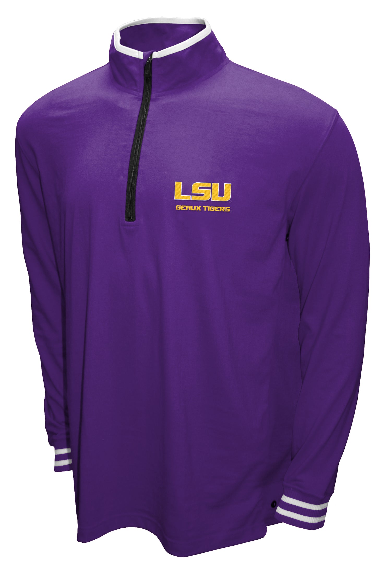 LSU Tigers Franchise Club 3-in-1 Double-Down T-Shirt & Quarter-Zip Pullover Set - Purple