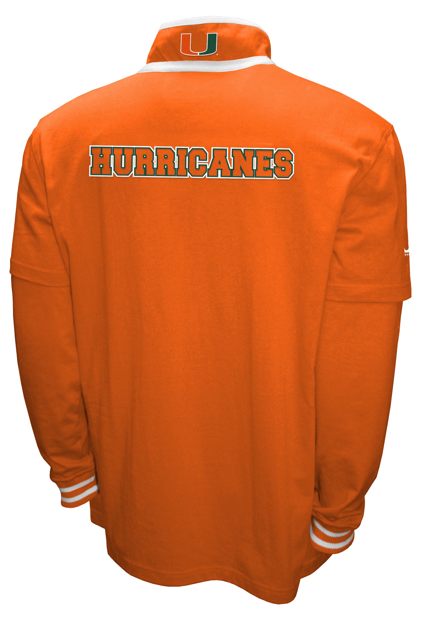 Miami Hurricanes Franchise Club 3-in-1 Double-Down T-Shirt & Quarter-Zip Pullover Set - Orange