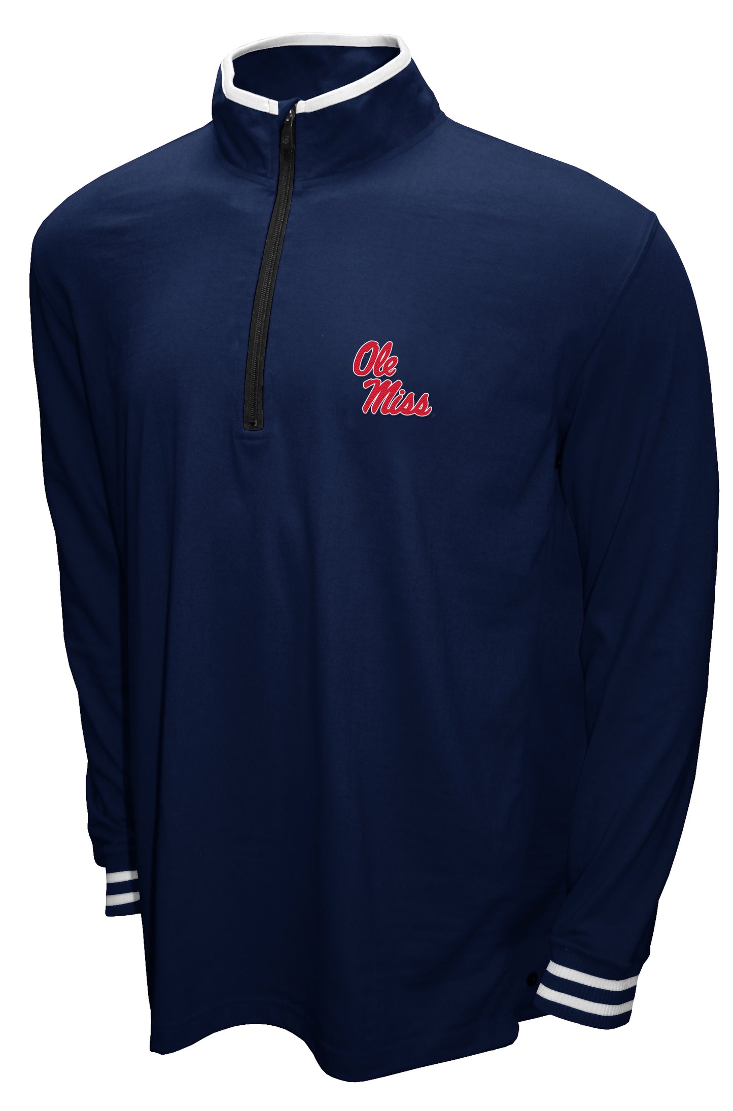 Ole Miss Rebels Franchise Club 3-in-1 Double-Down T-Shirt & Quarter-Zip Pullover Set - Blue