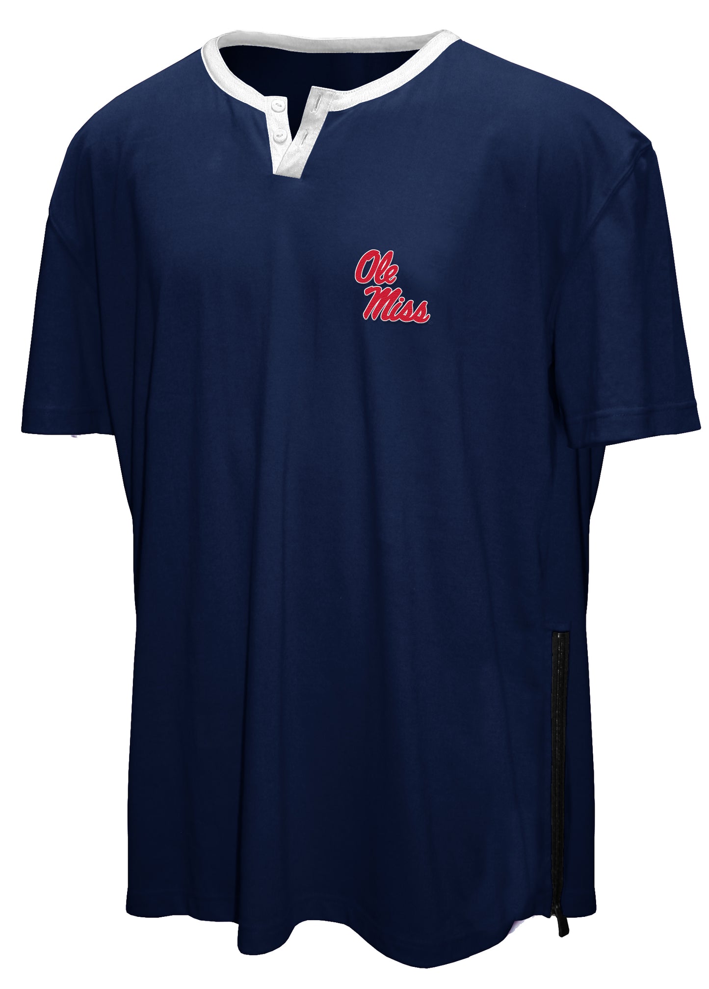 Ole Miss Rebels Franchise Club 3-in-1 Double-Down T-Shirt & Quarter-Zip Pullover Set - Blue