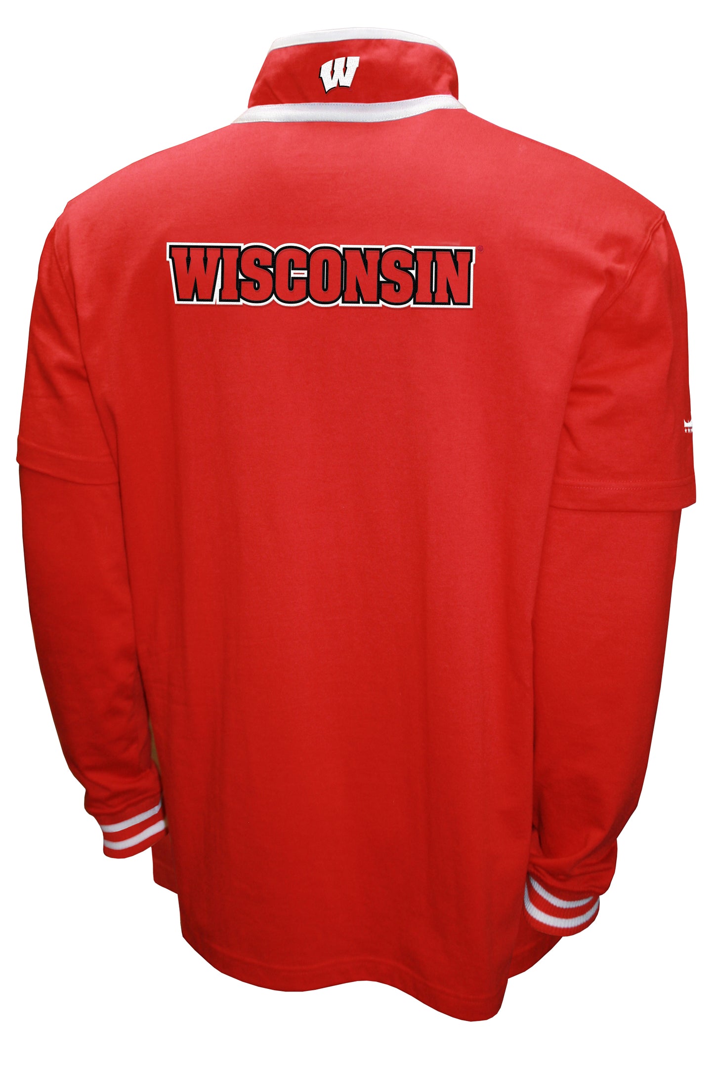 Wisconsin Badgers Franchise Club 3-in-1 Double-Down T-Shirt & Quarter-Zip Pullover Set - Red