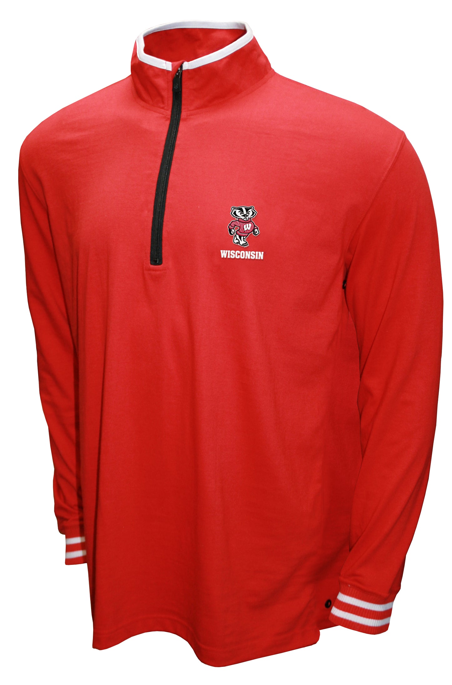 Wisconsin Badgers Franchise Club 3-in-1 Double-Down T-Shirt & Quarter-Zip Pullover Set - Red