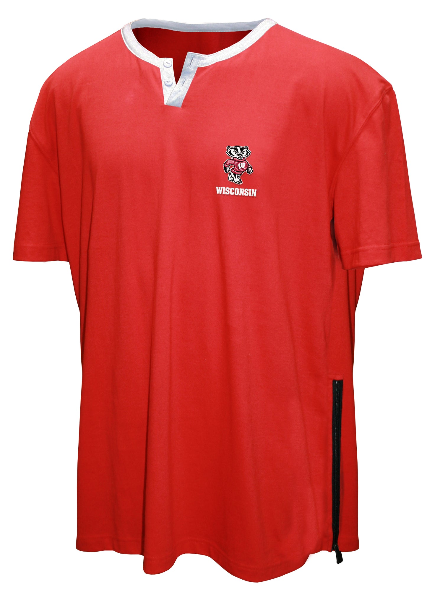 Wisconsin Badgers Franchise Club 3-in-1 Double-Down T-Shirt & Quarter-Zip Pullover Set - Red