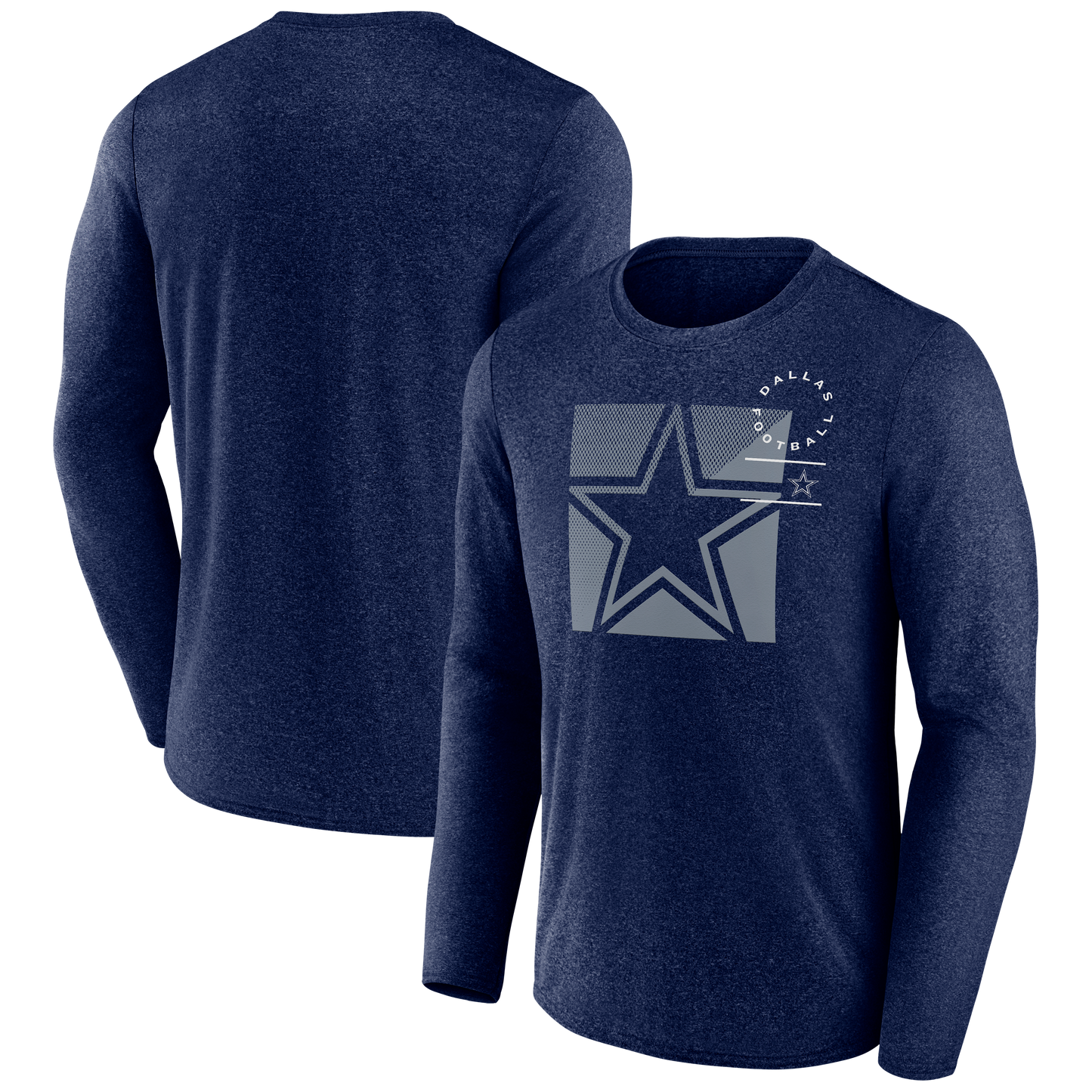 Dallas Cowboys Fanatics Faded Dot Square Long Sleeve Shirt-Blue