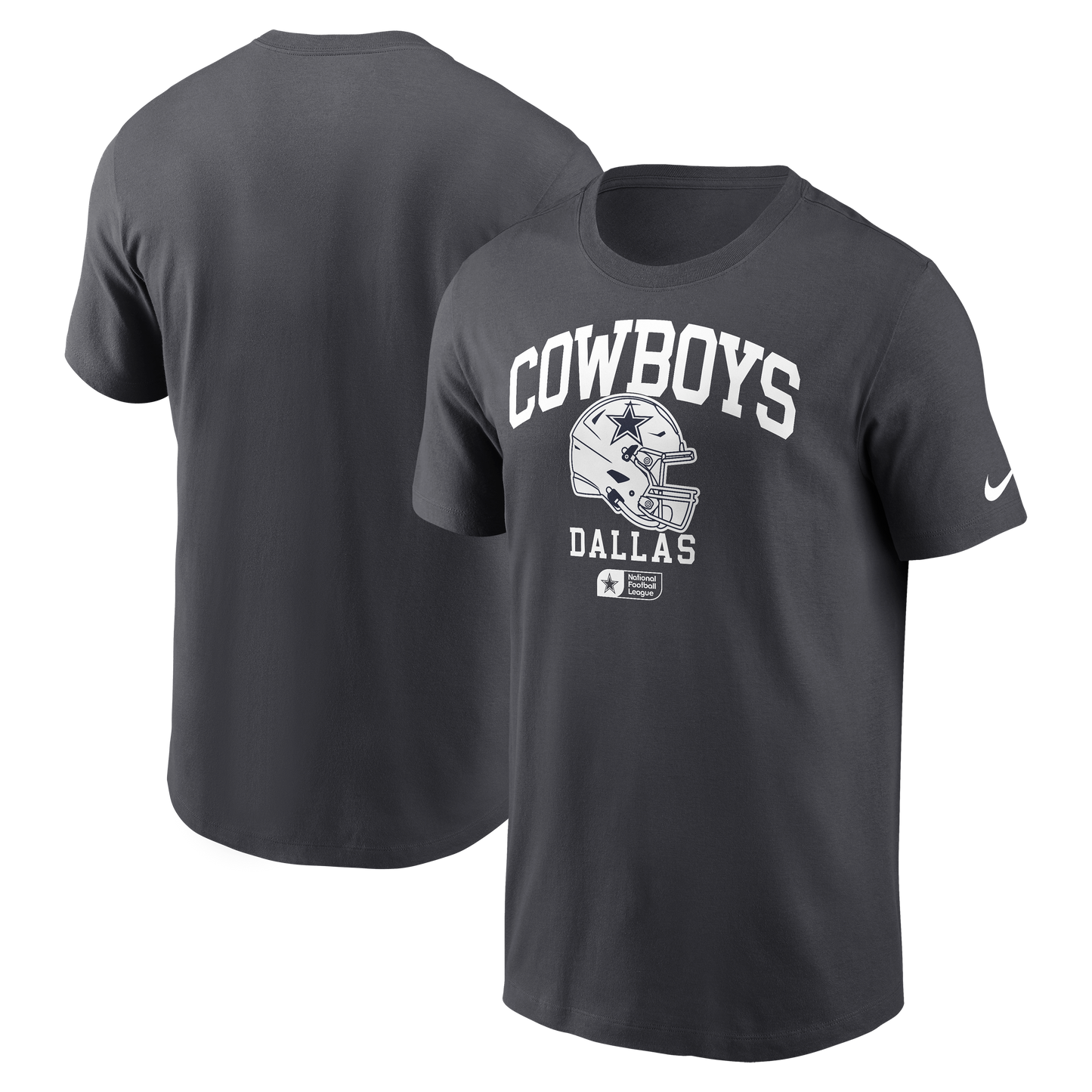 Dallas Cowboys Nike Helmet Essential T-Shirt - Charcoal