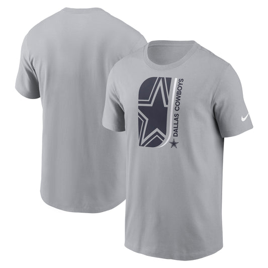 Dallas Cowboys Nike Lockup Essential T-Shirt- Gray