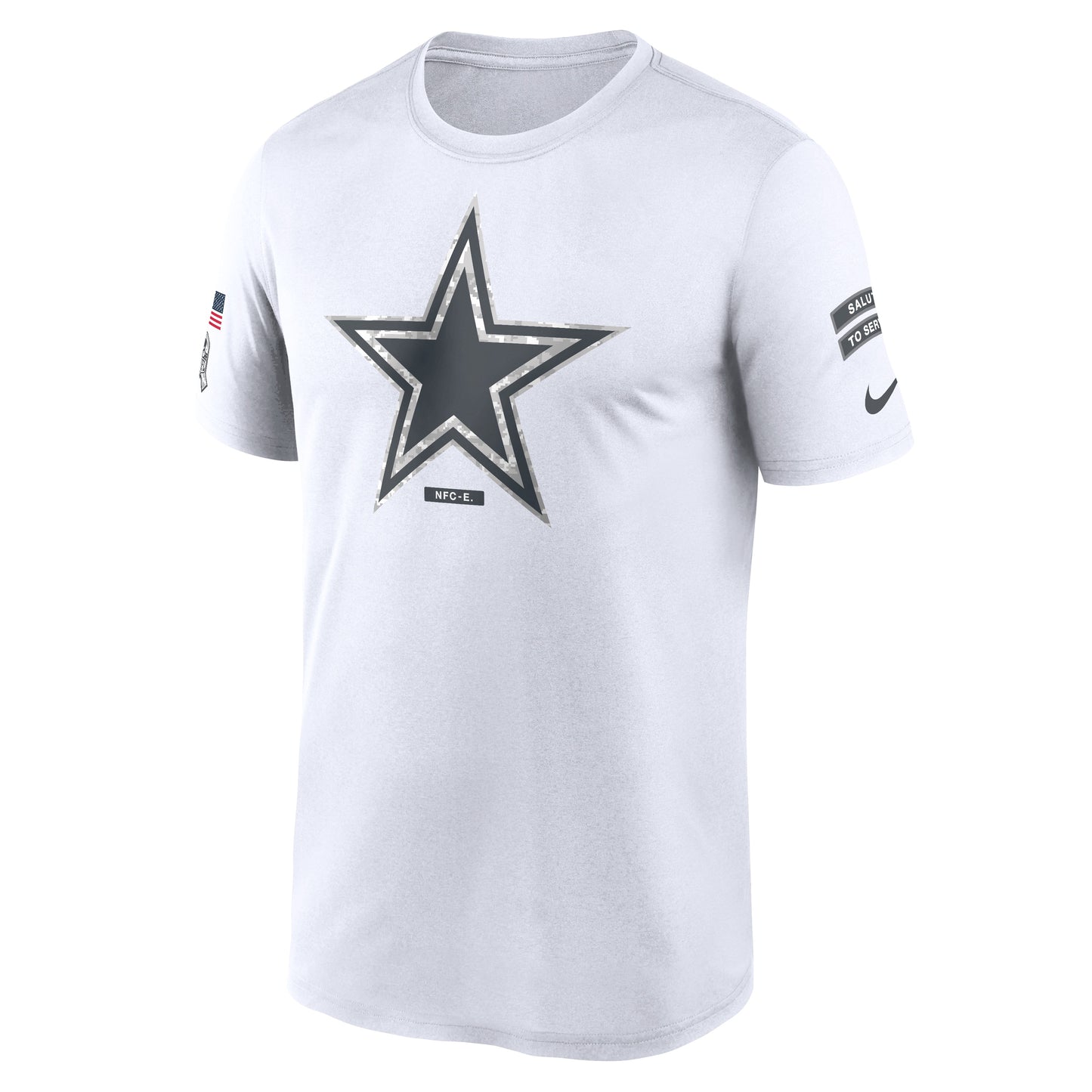 Dallas Cowboys Nike White 2024 Salute To Service Legend Performance T-Shirt