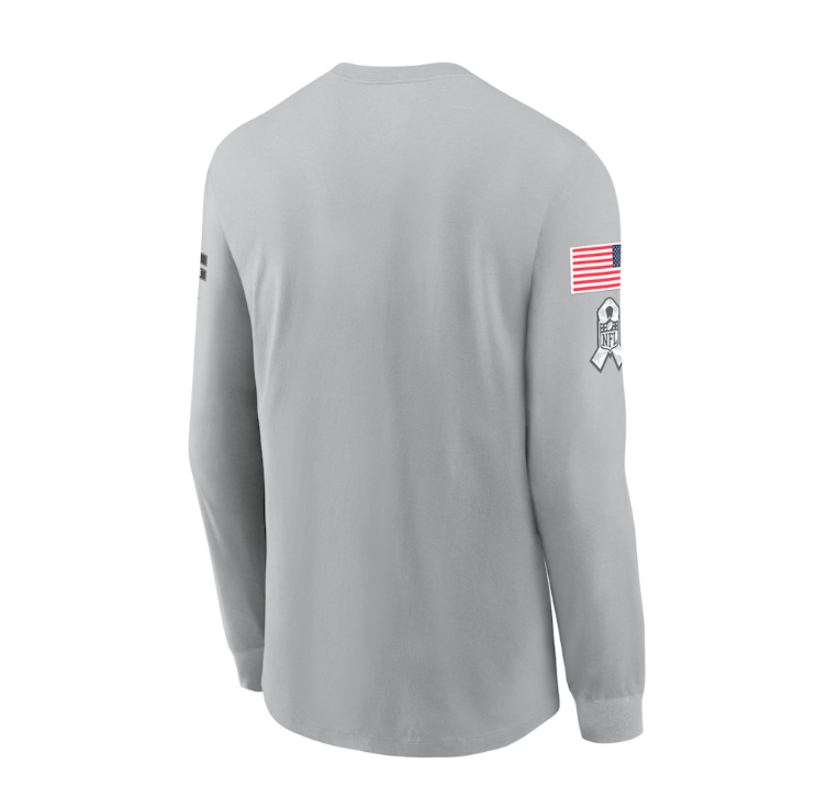 Dallas Cowboys Nike Salute To Service Long Sleeve T-Shirt - Gray