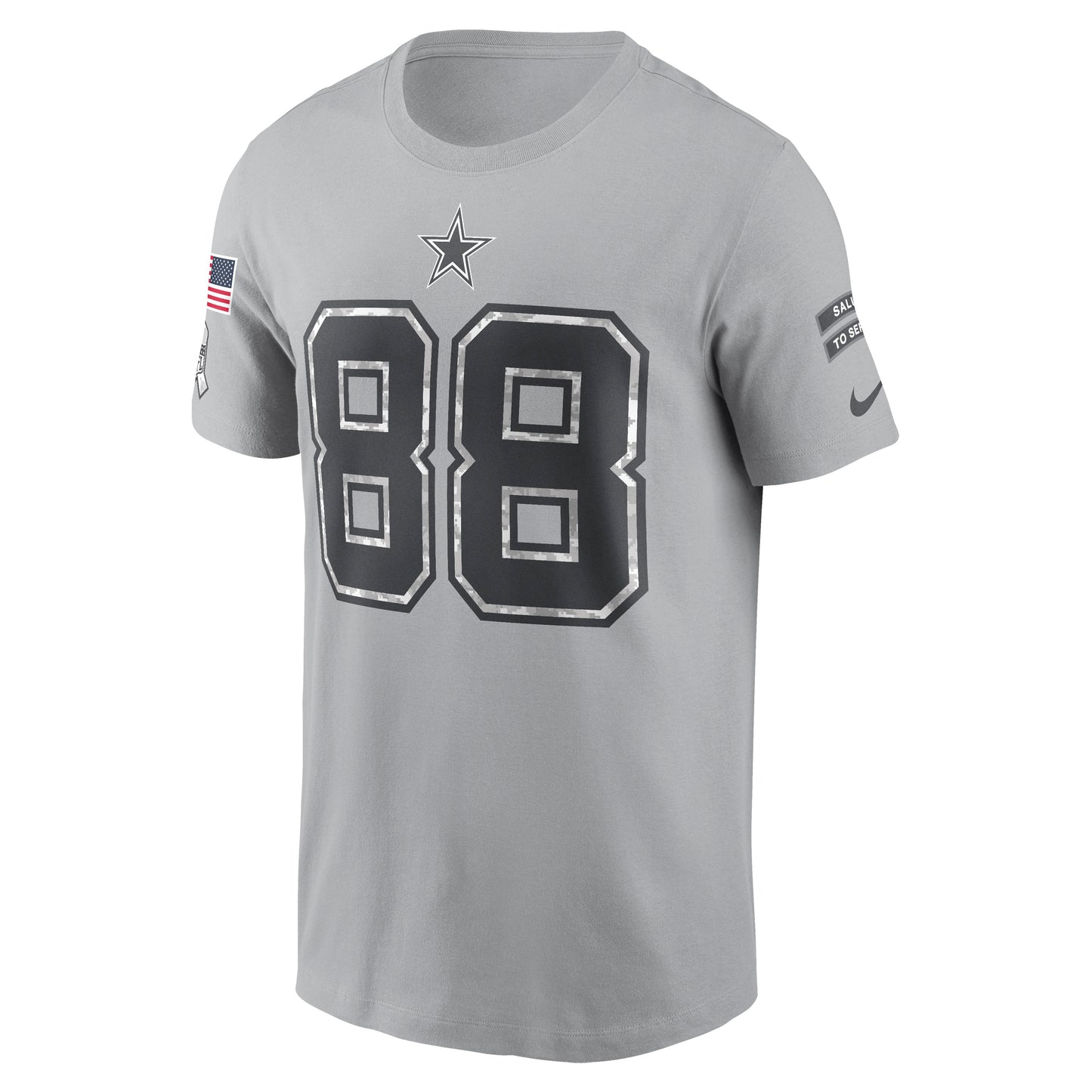 Dallas Cowboys Nike 2024 Salute to Service #88 CeeDee Lamb Player T-Shirt - Gray