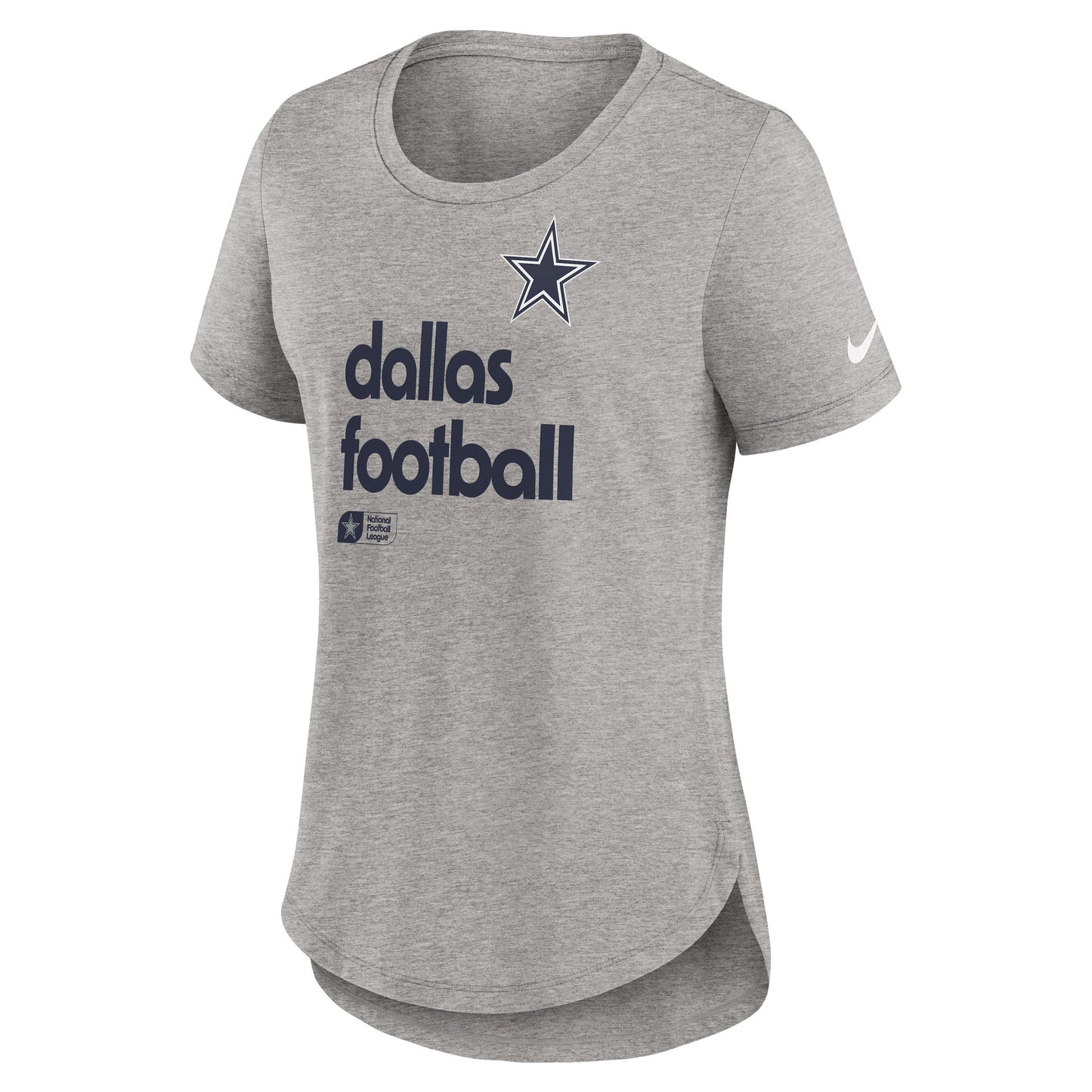Dallas Cowboys Nike Tri-Blend Women's Fashion T-Shirt - Gray