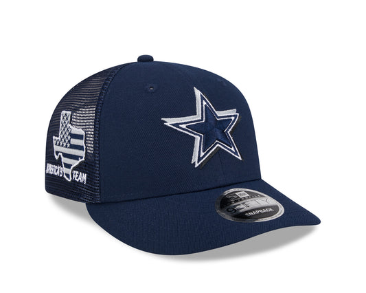 Dallas Cowboys New Era 2024 NFL Draft Low Profile 9FFIFTY Trucker Snapback Hat - Navy