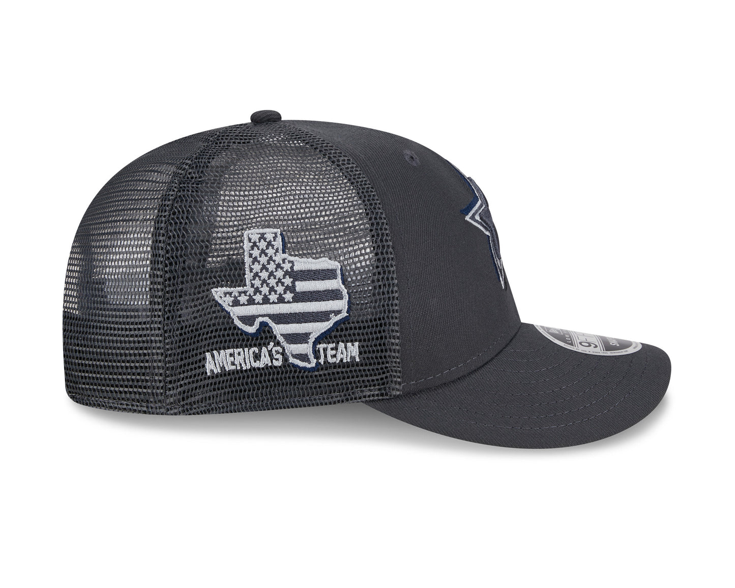 Dallas Cowboys New Era 2024 NFL Draft Low Profile 9FFIFTY Trucker Snapback Hat - Graphite