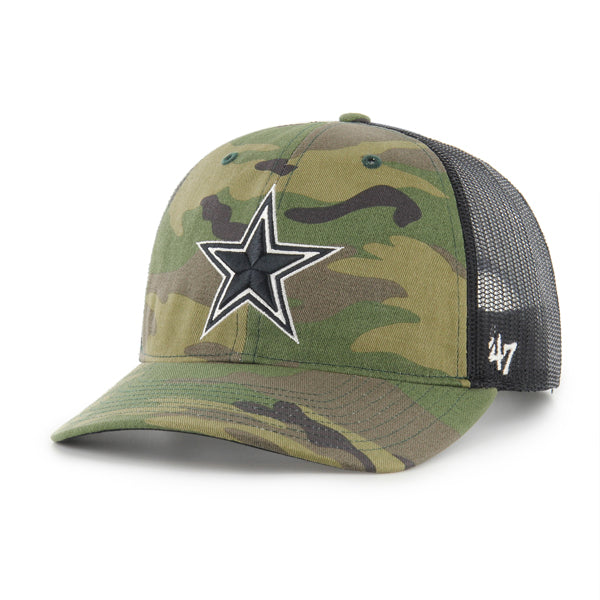 Dallas Cowboys '47 Brand Woodland Camo Trucker Mesh Snapback Hat