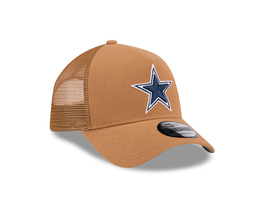 Dallas Cowboys New Era Color Pack Side Patch A-Frame 9FORTY Adjustable Hat - Brown