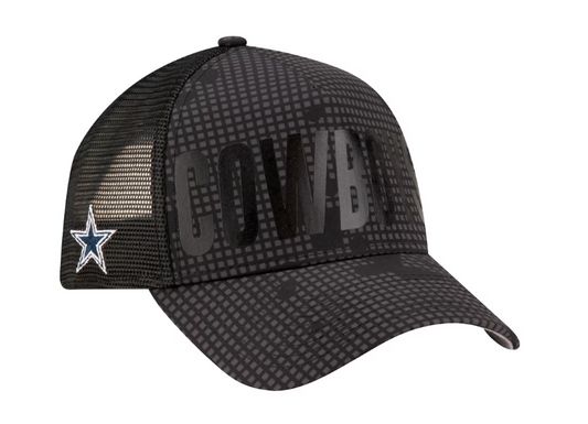Dallas Cowboys New Era Midnight Ink Tonal A-Frame 9FORTY Adjustable Hat - Graphite