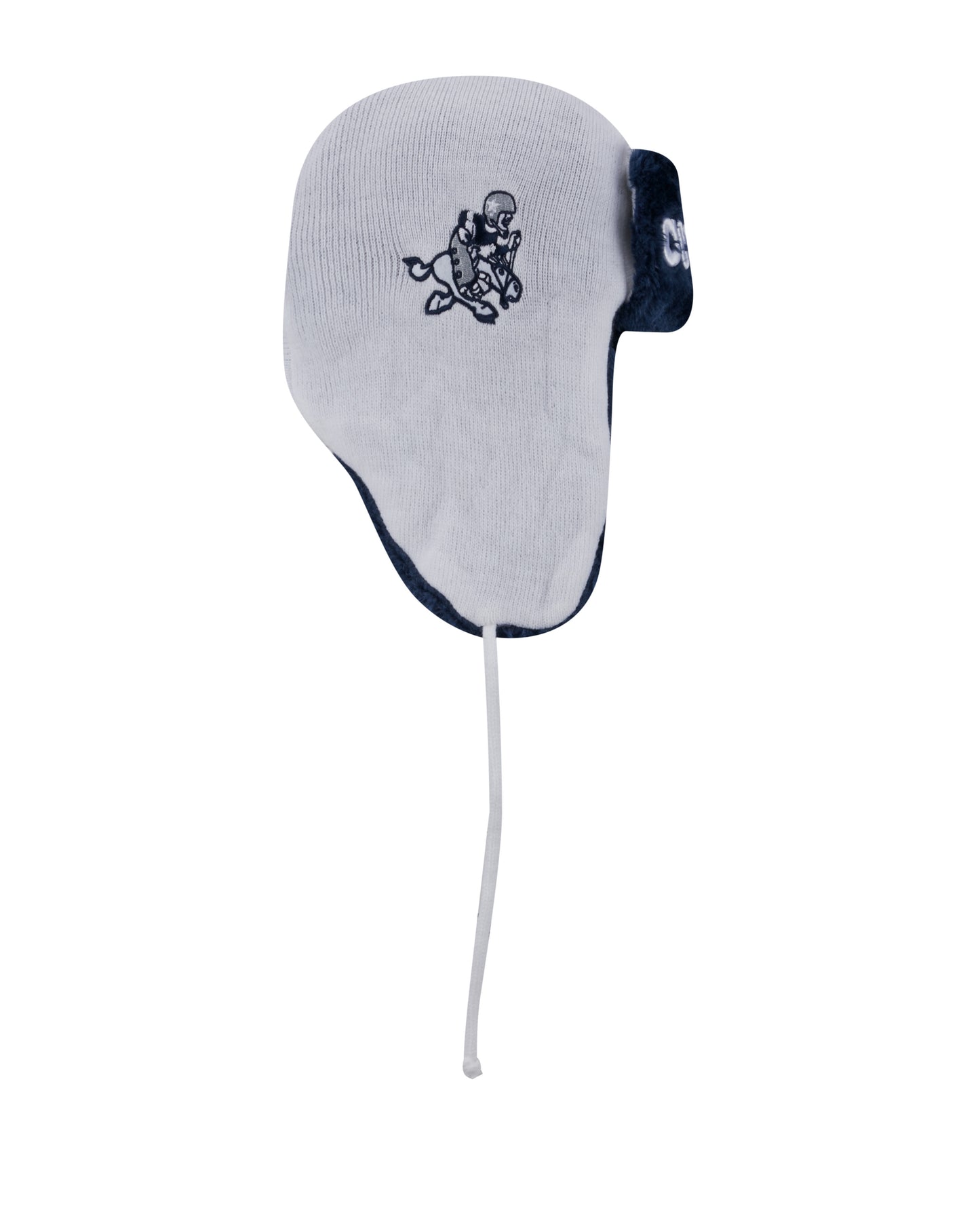 Dallas Cowboys New Era Helmet Knit Trapper-White