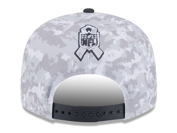 Dallas Cowboys New Era 2024 Salute To Service 9FIFTY Snapback Hat - White/Graphite