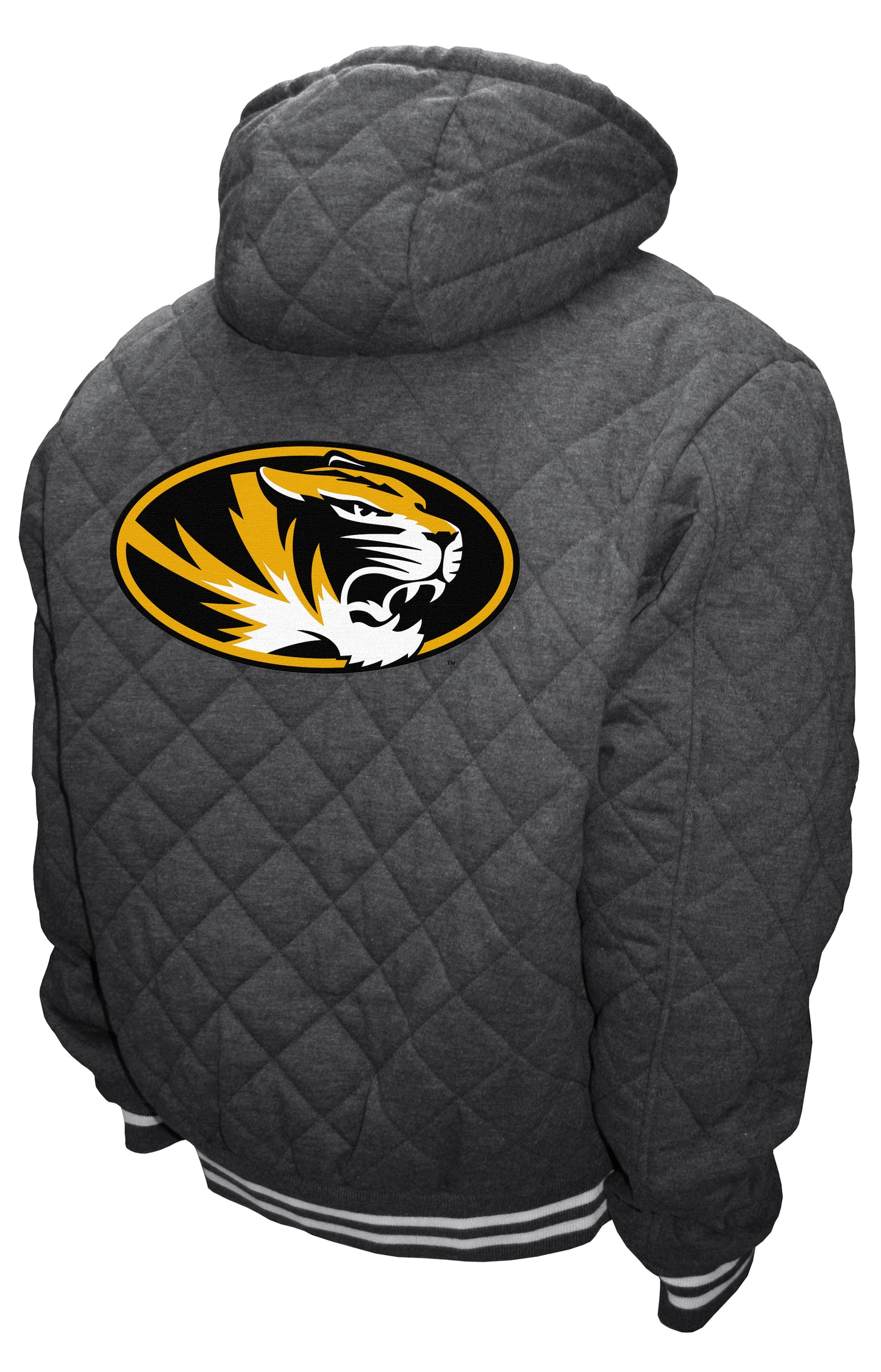 Missouri Tigers Franchise Club Diamond Quilted Full-Zip Hoodie Jacket - Gray