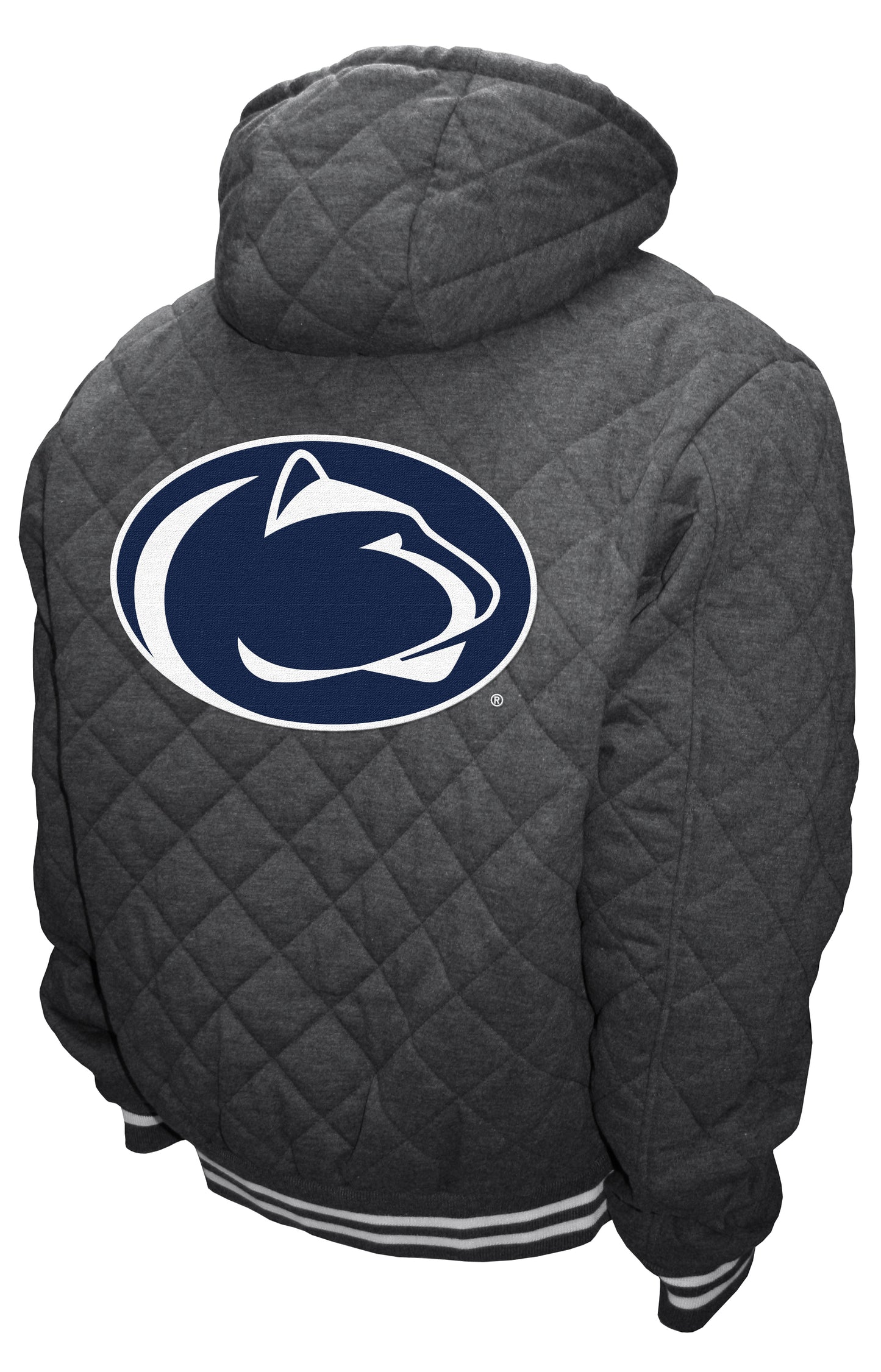 Penn State Nittany Lions Franchise Club Diamond Quilted Full-Zip Hoodie Jacket - Gray