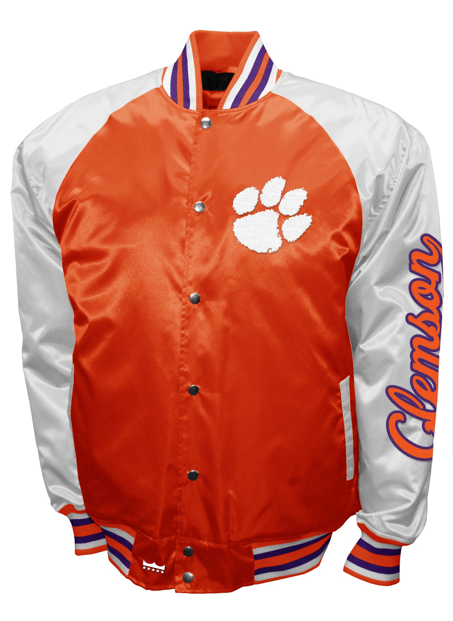 Clemson Tigers Franchise Club Game Satin Full-Snap Jacket - Orange