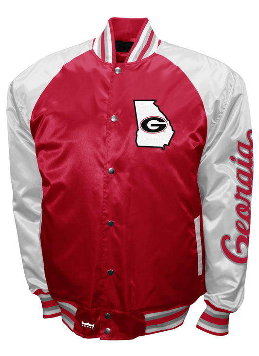 Georgia Bulldogs Franchise Club Game Satin Full-Snap Jacket