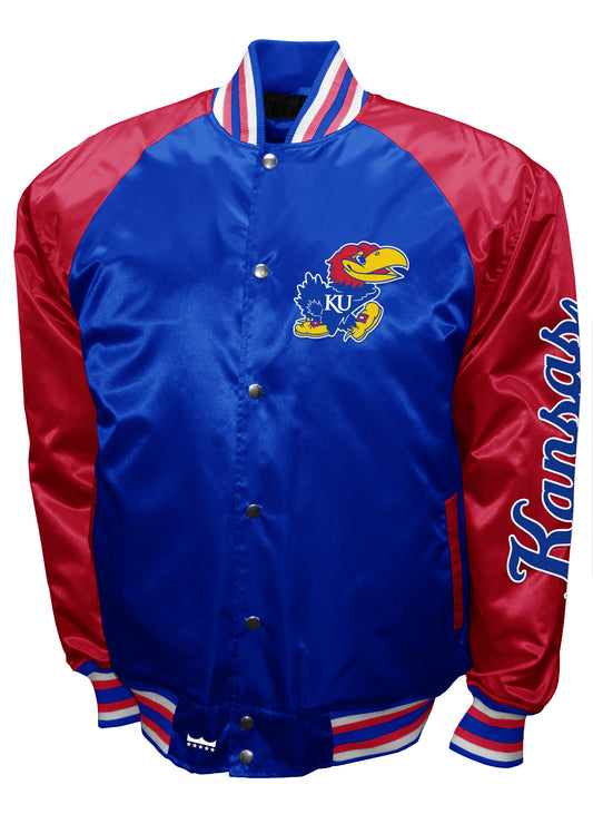 Kansas Jayhawks Franchise Club Game Satin Full-Snap Jacket