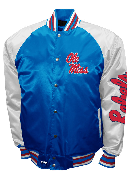 Ole Miss Rebels Franchise Club Game Satin Full-Snap Jacket