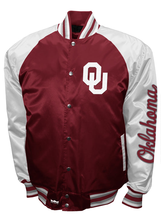 Oklahoma Sooners Franchise Club Game Satin Full-Snap Jacket