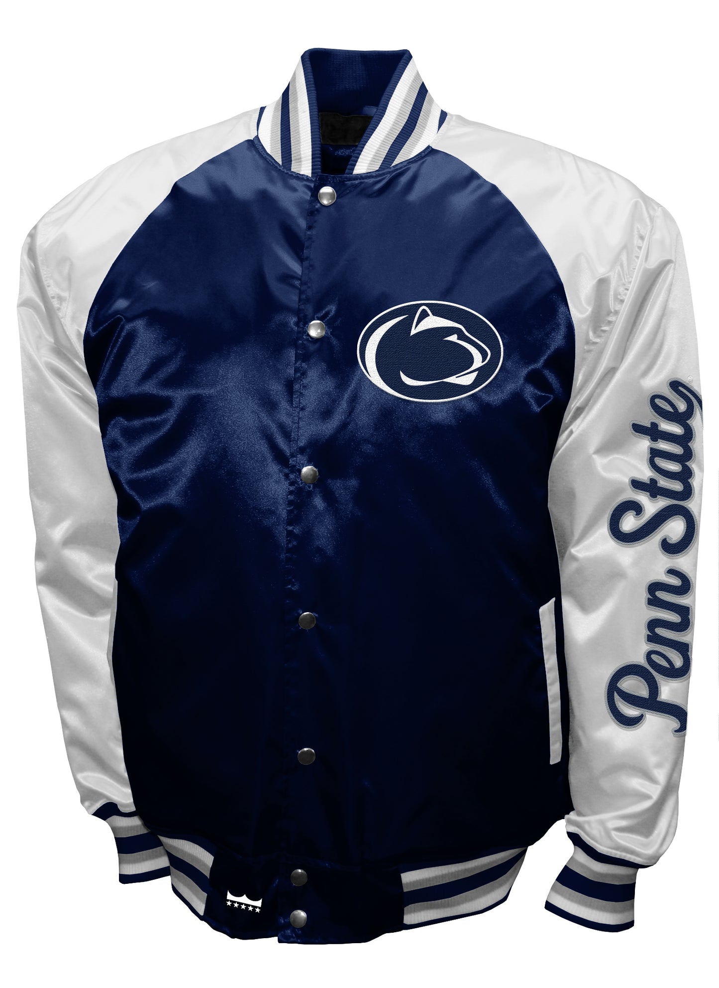 Penn State Nittany Lions Franchise Club Game Satin Full-Snap Jacket - Navy