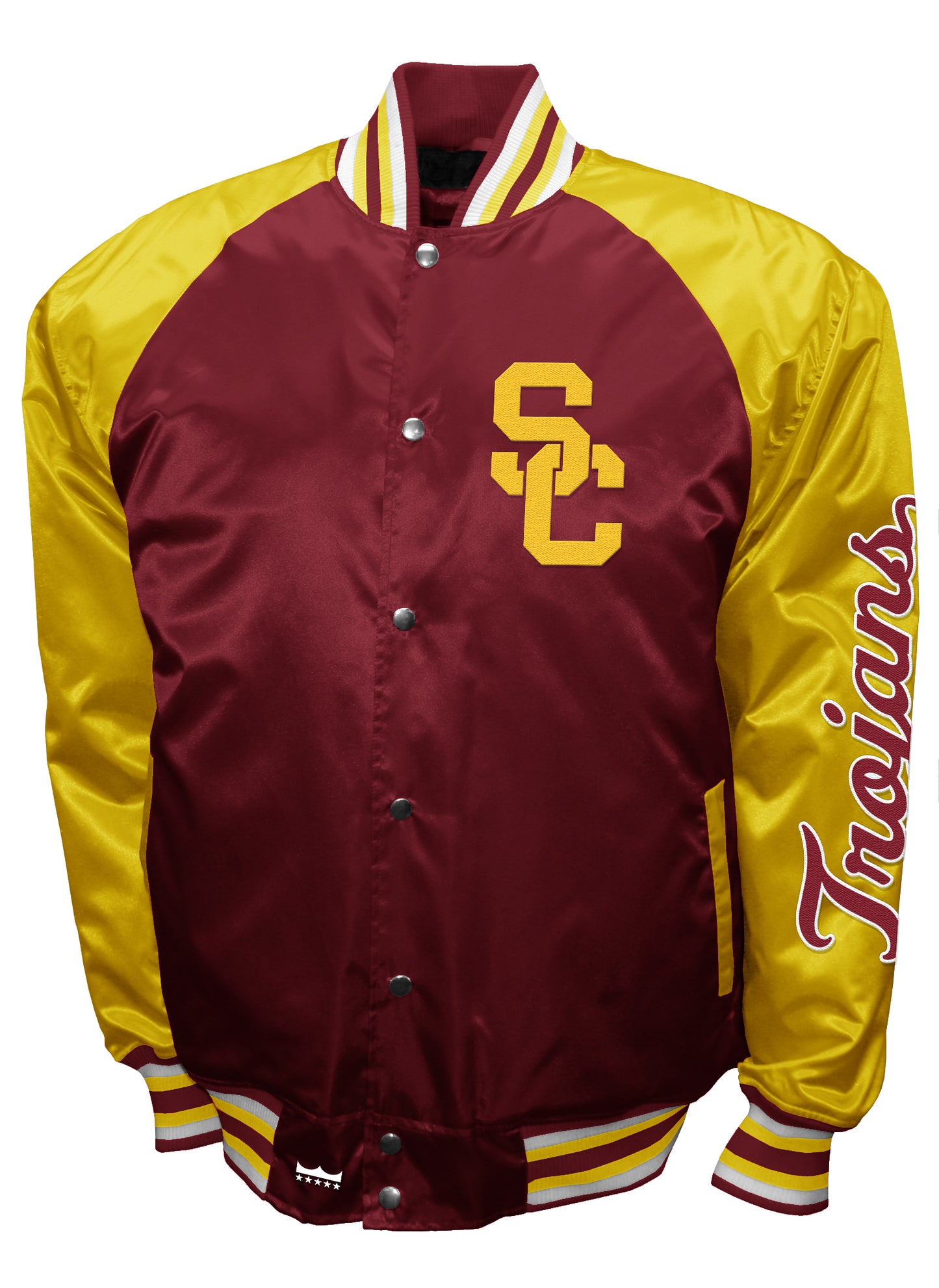 USC Trojans Franchise Club Game Satin Full-Snap Jacket - Burgandy
