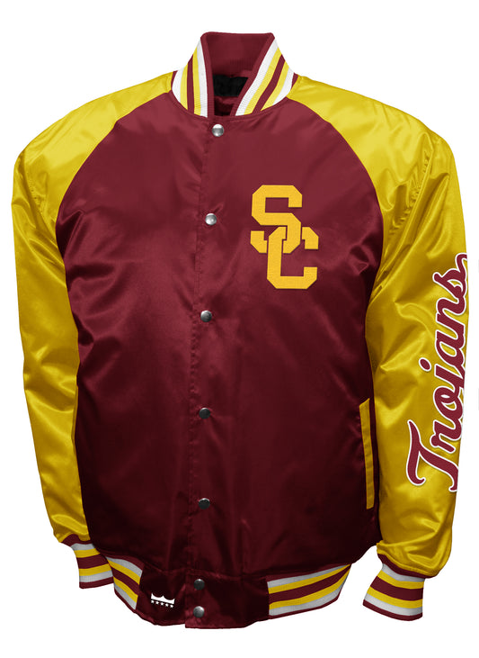 USC Trojans Franchise Club Game Satin Full-Snap Jacket