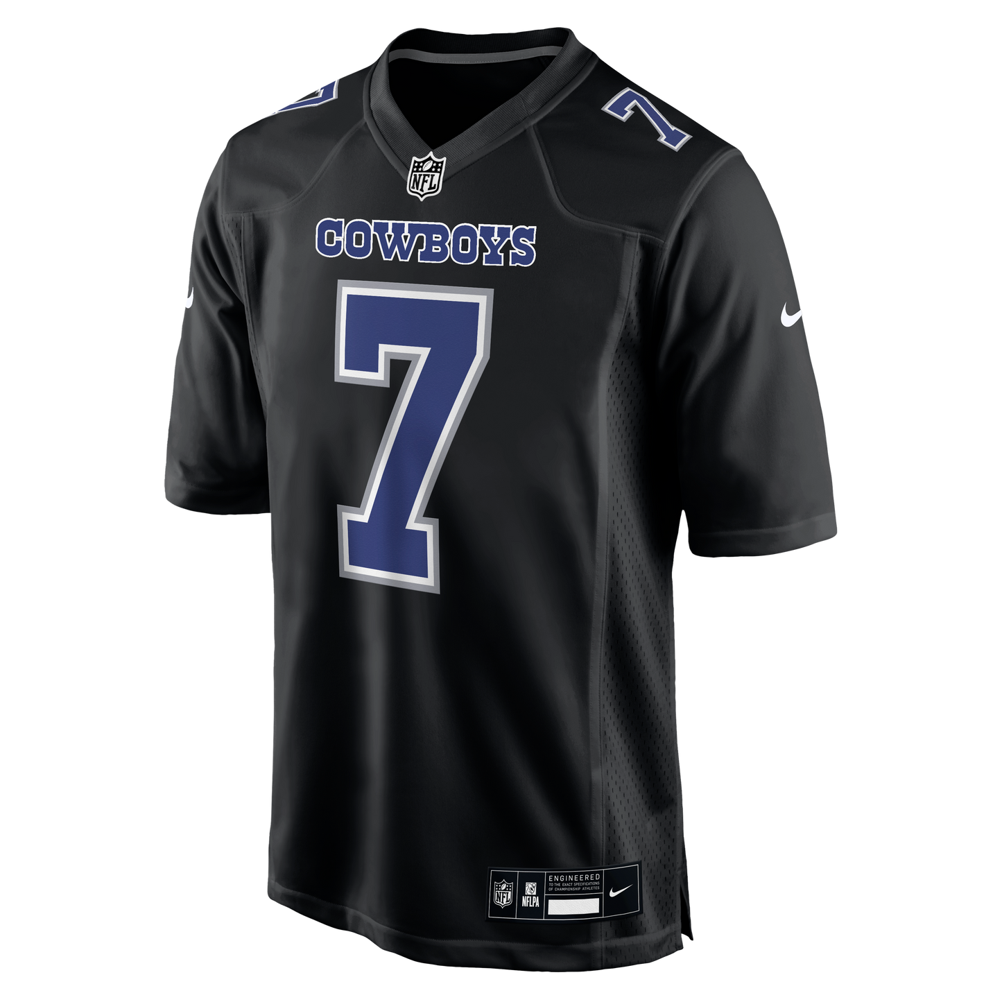 Dallas Cowboys Nike #7 Trevon Diggs Men's Carbon Black Game Jersey