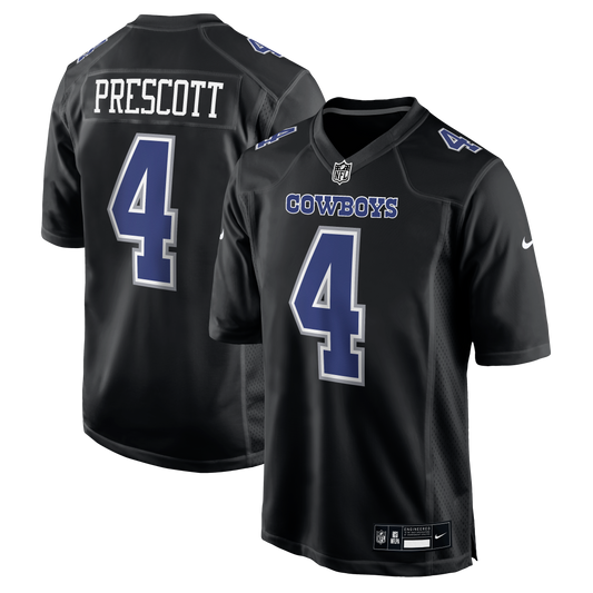 Dallas Cowboys Nike #4 Dak Prescott Men's Carbon Black Game Jersey