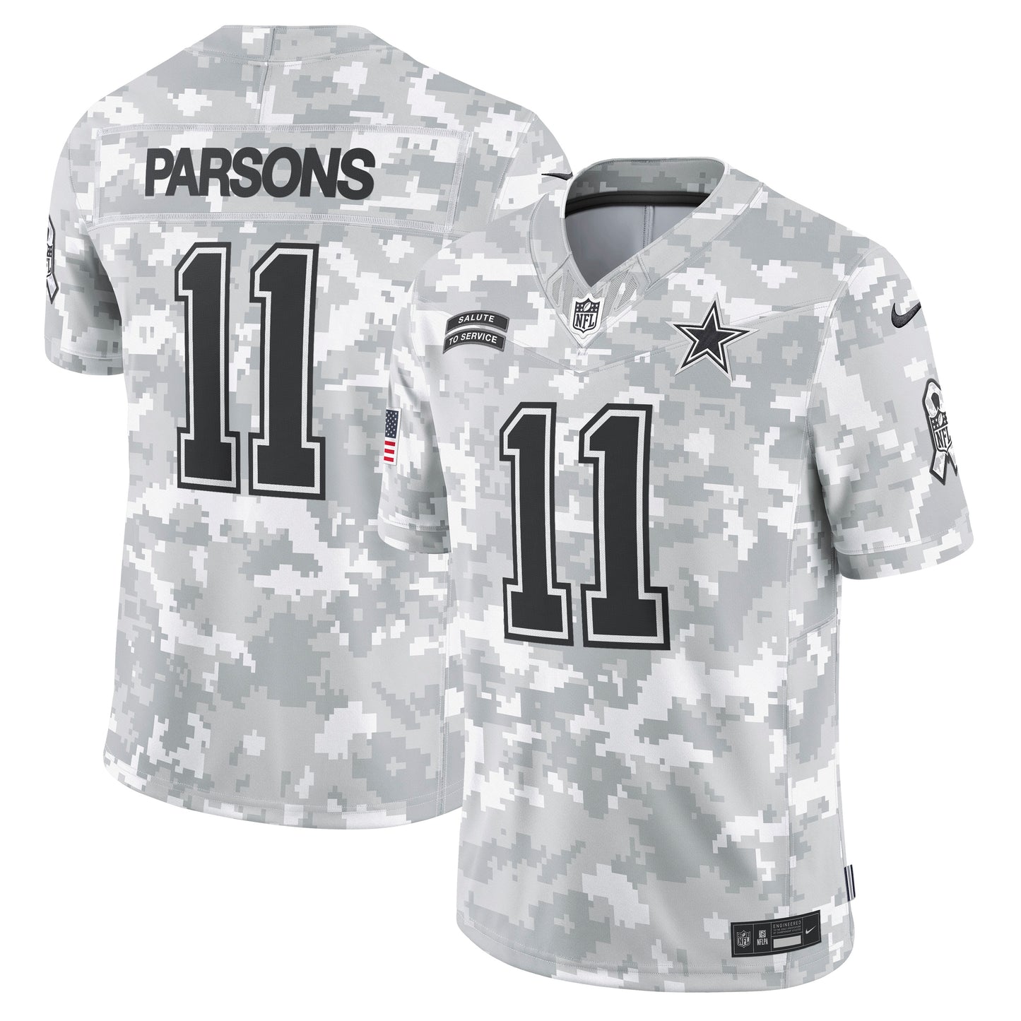 Dallas Cowboys Nike #11 Micah Parsons 2024 Salute To Service Limited Jersey - Gray