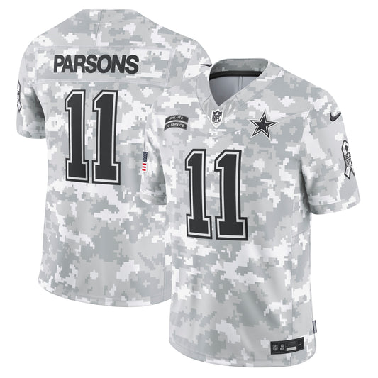 Dallas Cowboys Nike #11 Micah Parsons 2024 Salute To Service Limited Jersey - Gray