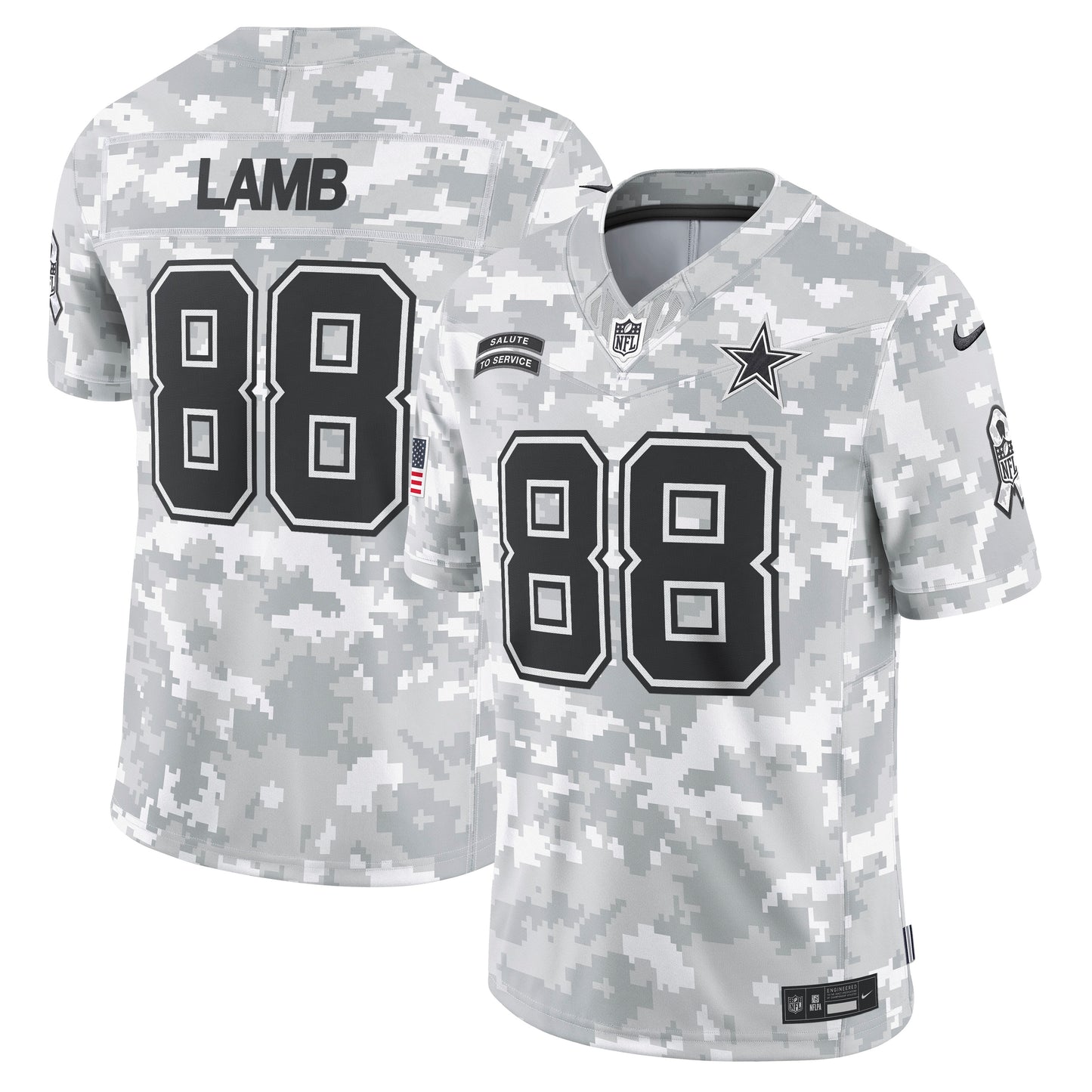 Dallas Cowboys Nike #88 CeeDee Lamb 2024 Salute To Service Limited Jersey - Gray
