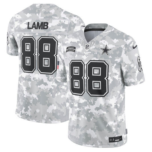 Dallas Cowboys Nike #88 CeeDee Lamb 2024 Salute To Service Limited Jersey - Gray