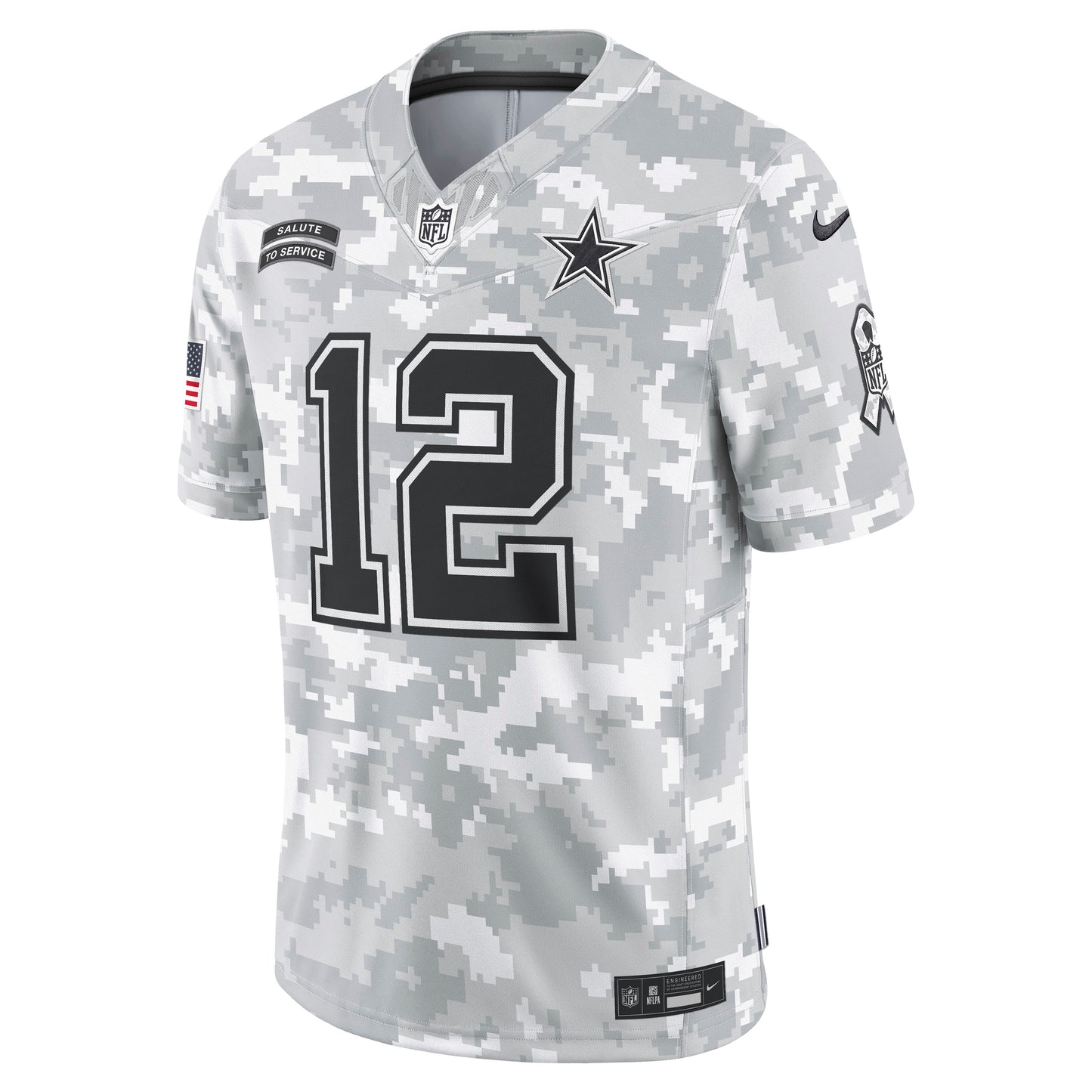 Dallas Cowboys Nike #12 Roger Staubach 2024 Salute To Service Limited Jersey - Gray