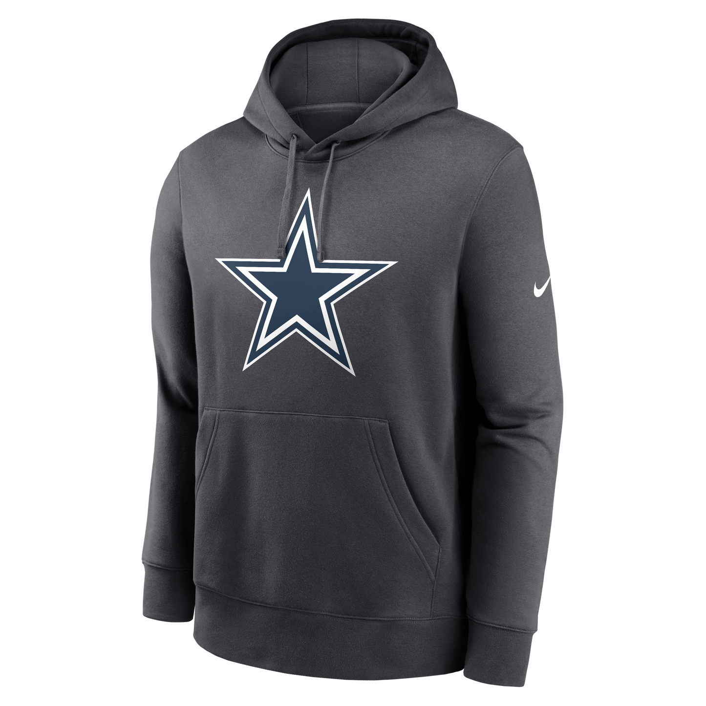Dallas Cowboys Nike Fan Gear Club Logo Pullover Hoodie - Charcoal
