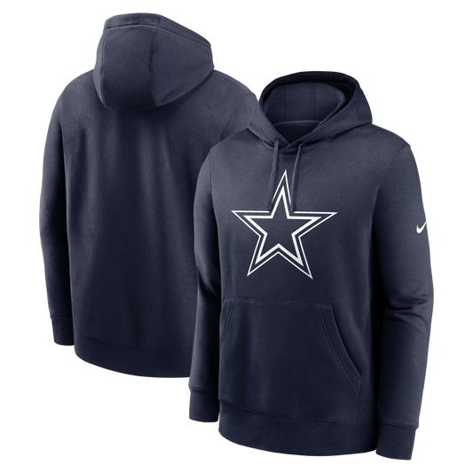 Dallas Cowboys Nike Fan Gear Club Logo Pullover Hoodie - Navy