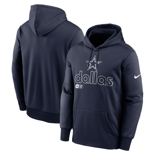 Dallas Cowboys Nike Therma Pullover Hoodie - Navy