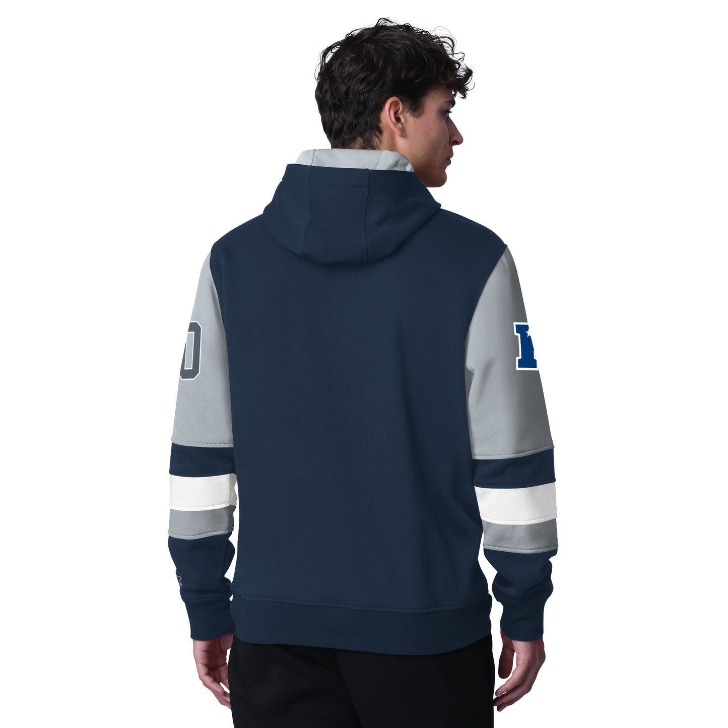Dallas Cowboys Starter End Zone Pull Over Hoodie - Navy