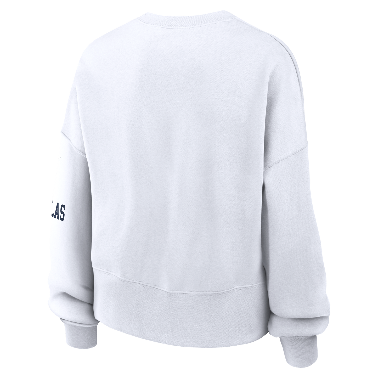 Dallas Cowboys Nike Women's White Oversized Long Sleeve Cropped Sweatshirt