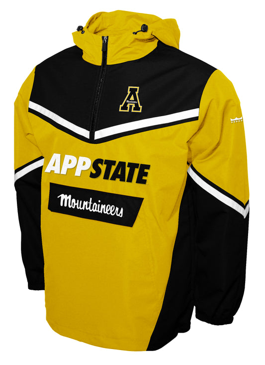 Appalachian State Mountaineers Franchise Club Action Anorak Quarter-Zip Pullover Jacket - Yellow