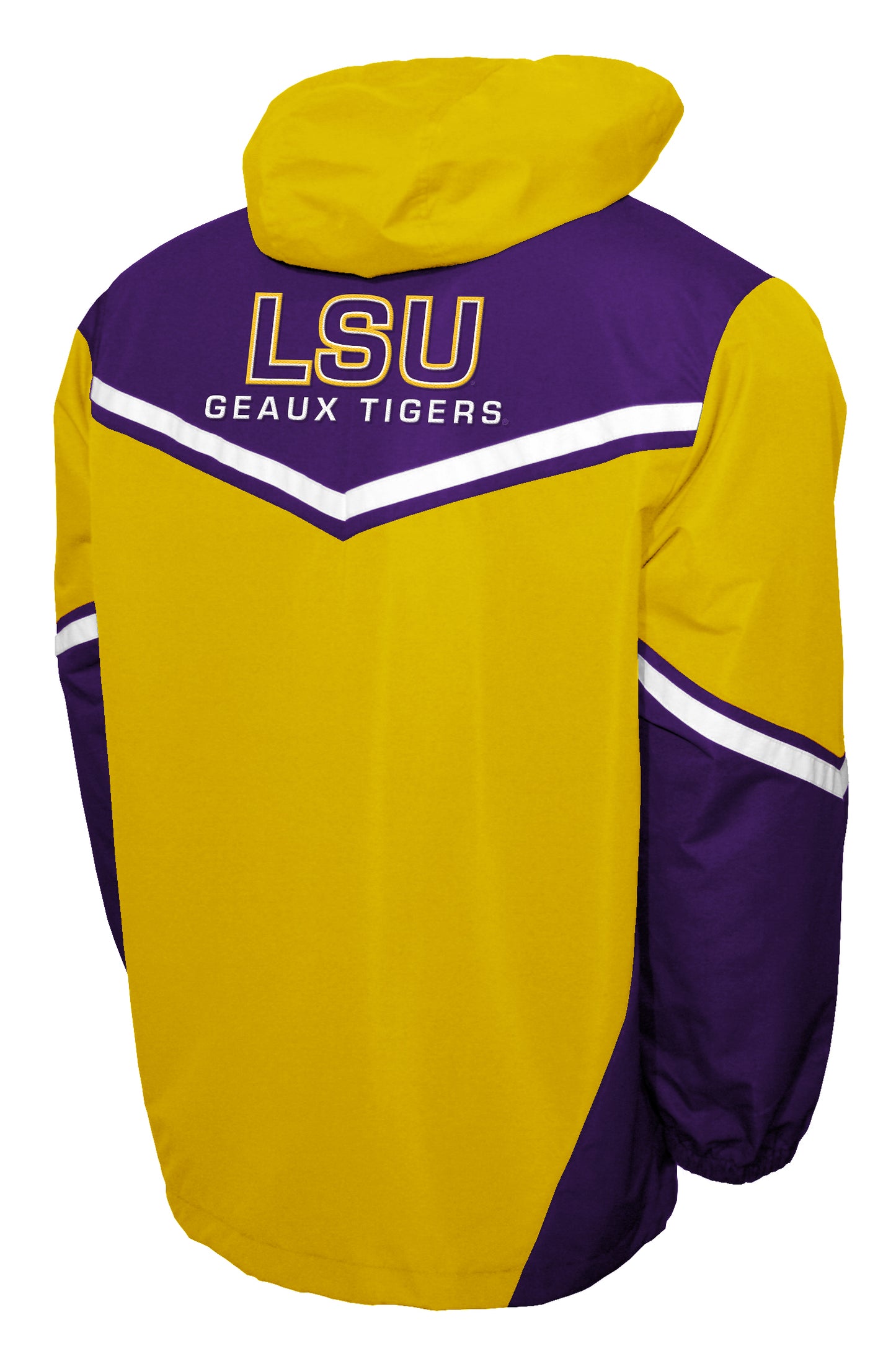 LSU Tigers Franchise Club Action Anorak Quarter-Zip Pullover Jacket - Yellow