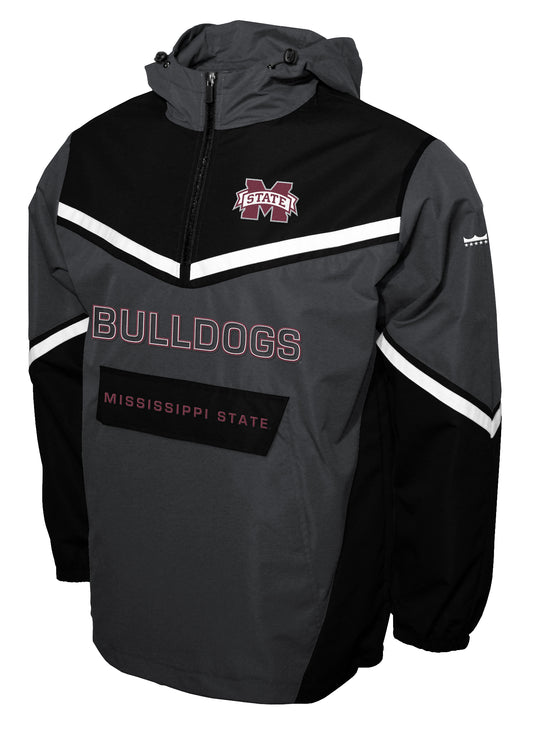Mississippi State Bulldogs Franchise Club Action Anorak Quarter-Zip Pullover Jacket - Gray