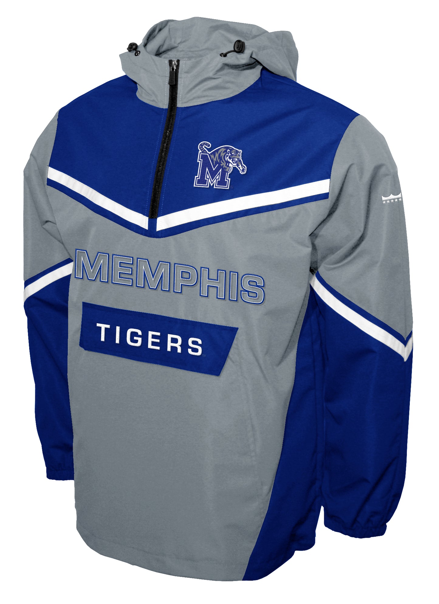 Memphis Tigers Franchise Club Action Anorak Quarter-Zip Pullover Jacket - Gray